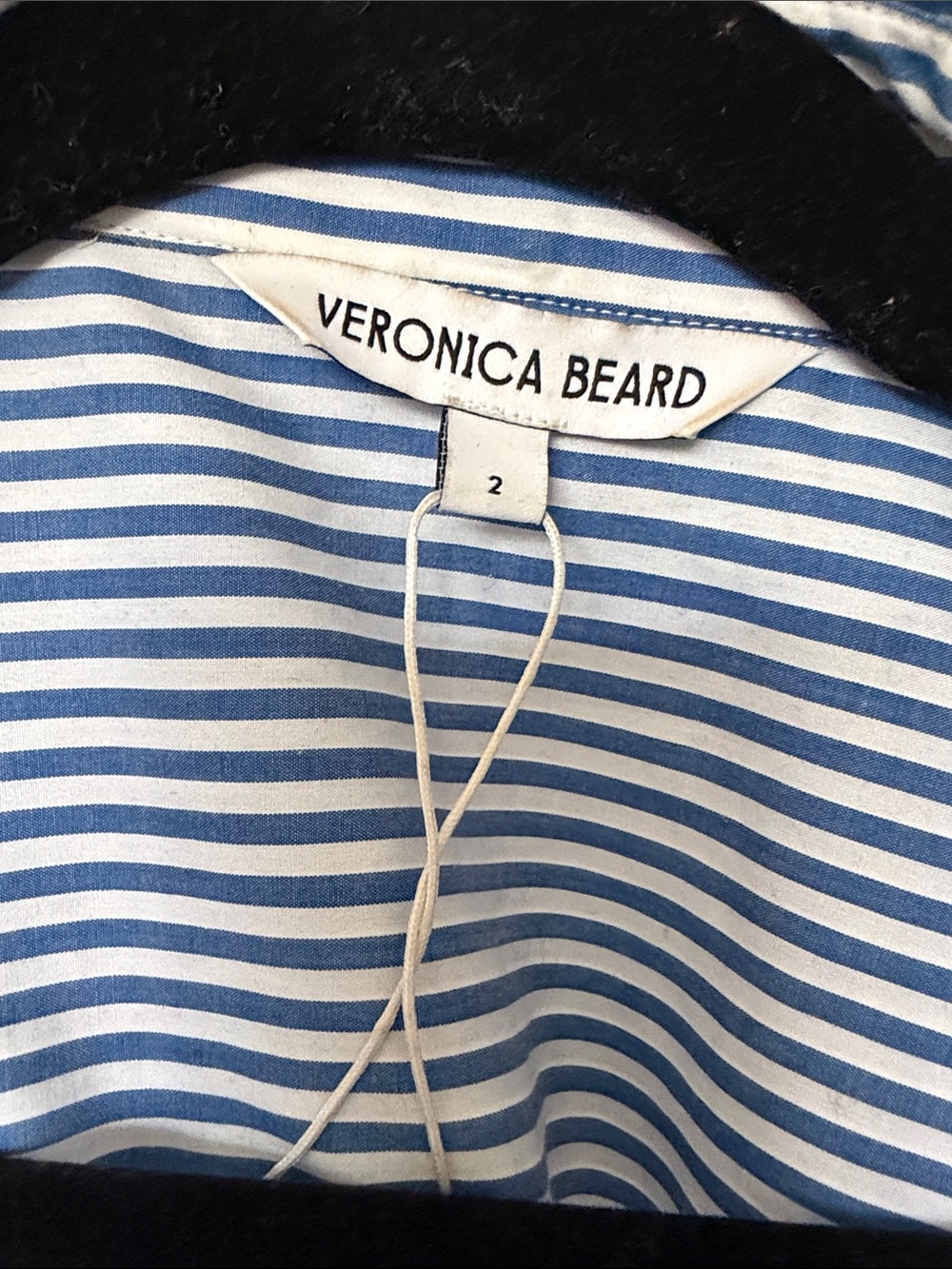 Veronica beard preppy embroidered button-down shirt - Picture 2 of 3